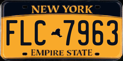 NY license plate FLC7963