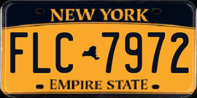 NY license plate FLC7972