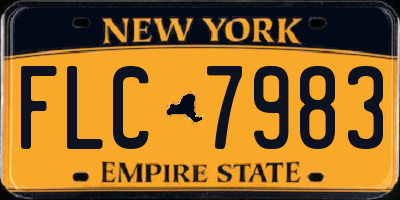 NY license plate FLC7983