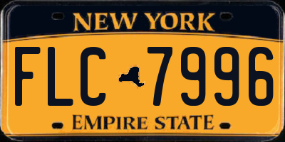 NY license plate FLC7996