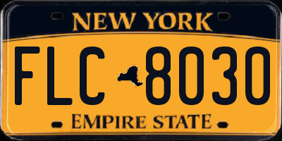 NY license plate FLC8030