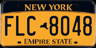 NY license plate FLC8048
