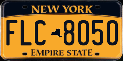 NY license plate FLC8050