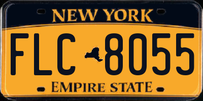 NY license plate FLC8055