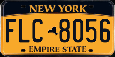 NY license plate FLC8056
