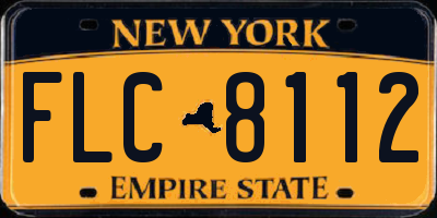 NY license plate FLC8112