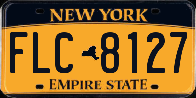 NY license plate FLC8127