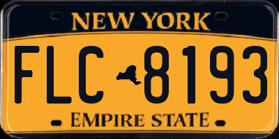 NY license plate FLC8193