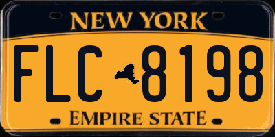 NY license plate FLC8198
