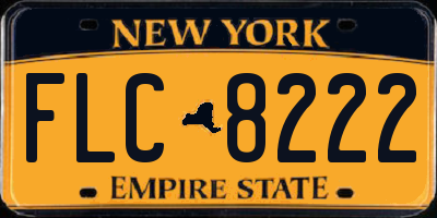 NY license plate FLC8222