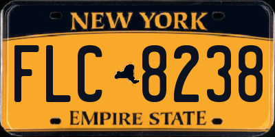 NY license plate FLC8238