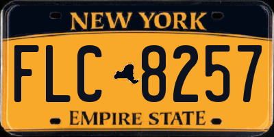 NY license plate FLC8257