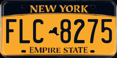 NY license plate FLC8275