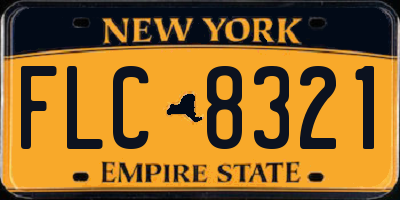 NY license plate FLC8321