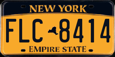 NY license plate FLC8414
