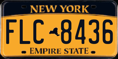 NY license plate FLC8436