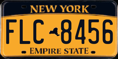 NY license plate FLC8456