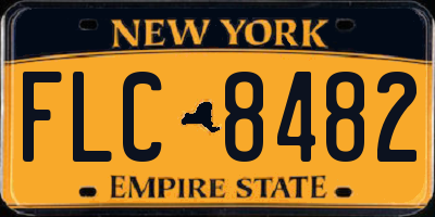 NY license plate FLC8482