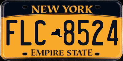 NY license plate FLC8524
