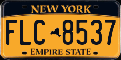 NY license plate FLC8537