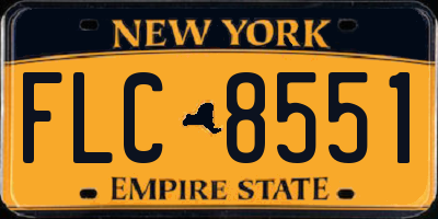 NY license plate FLC8551