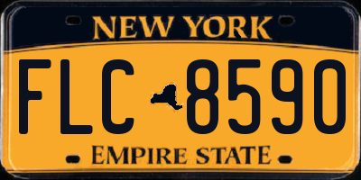 NY license plate FLC8590
