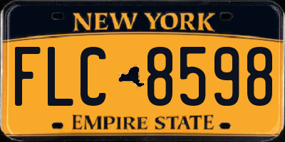NY license plate FLC8598