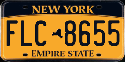 NY license plate FLC8655