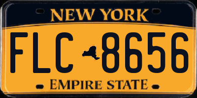 NY license plate FLC8656
