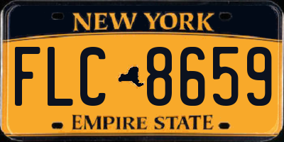 NY license plate FLC8659