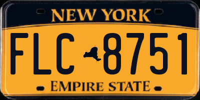 NY license plate FLC8751