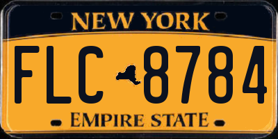 NY license plate FLC8784