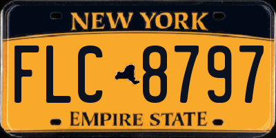 NY license plate FLC8797