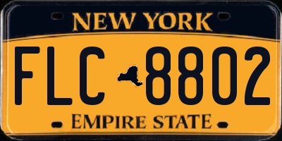 NY license plate FLC8802