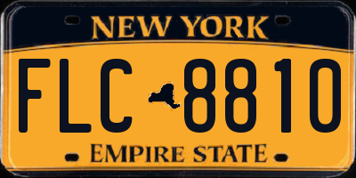 NY license plate FLC8810