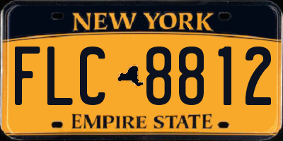NY license plate FLC8812