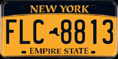 NY license plate FLC8813