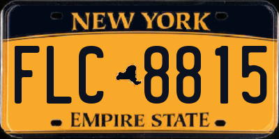 NY license plate FLC8815