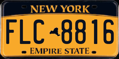 NY license plate FLC8816