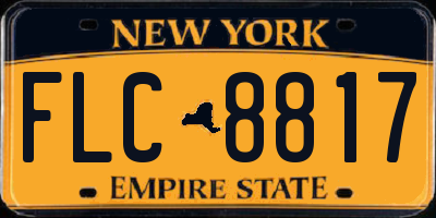 NY license plate FLC8817