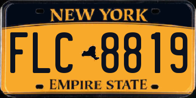 NY license plate FLC8819