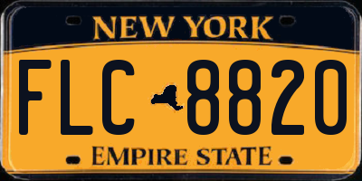 NY license plate FLC8820