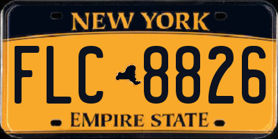 NY license plate FLC8826