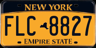 NY license plate FLC8827