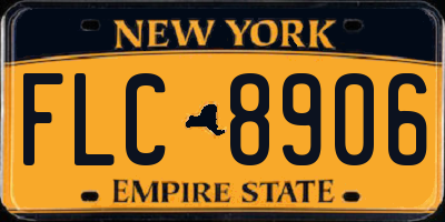NY license plate FLC8906