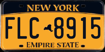 NY license plate FLC8915