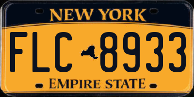 NY license plate FLC8933