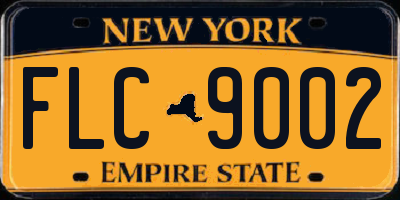 NY license plate FLC9002