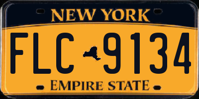 NY license plate FLC9134
