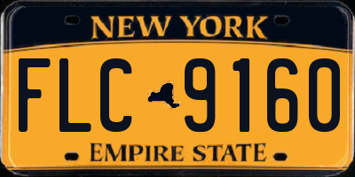 NY license plate FLC9160